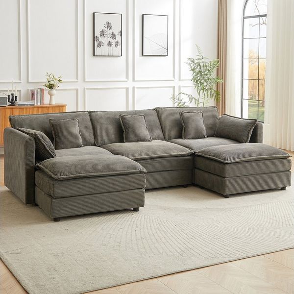 Jiexi Wohnlandschaft Sofa, multifunktionales Kombinationssofa, Freizeitsofa