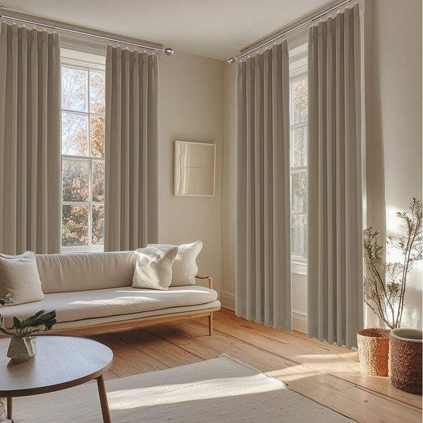 Deconovo Verdunkelungsvorhang Gardinen mit Kräuselband Blickdicht Vorhänge Wohnzimmer 4er Set, Vorhang Verdunkelung Vorhänge Kälteschutz Schlafzimmer Thermovorhang