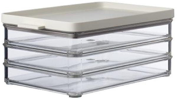 Mepal 'Omnia' Fleischbehälter 3 lagen, Kunststoff Nordic White