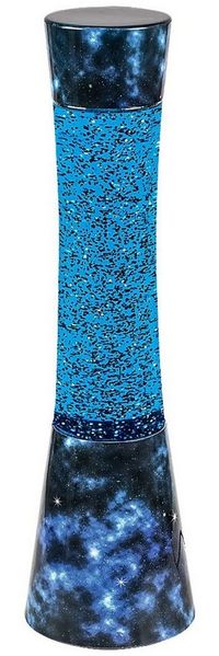 Rabalux Lavalampe Minka dekorative Lampe blau, mit Leuchtmittel, Glitzer-Lampe 39,5cm