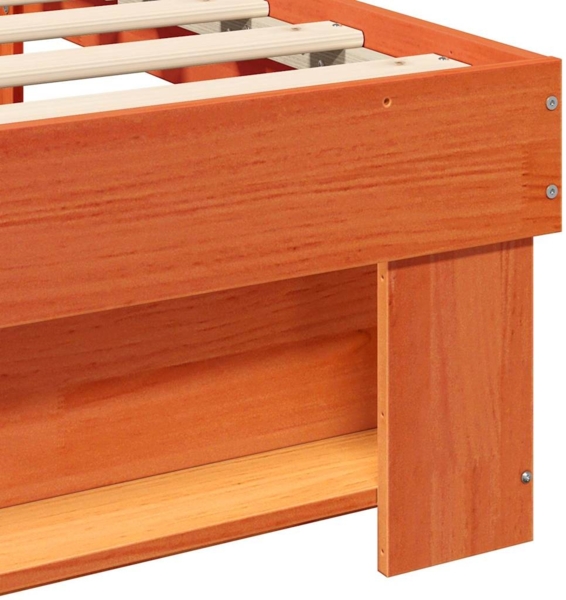 vidaXL Bettgestell Wachsbraun 140 x 200 cm Massivholz Kiefer 872484 Bild 7