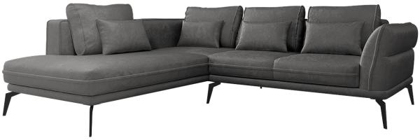 Ecksofa Bakira (Farbe: Monolith 92, Seite: Links OT-2R)