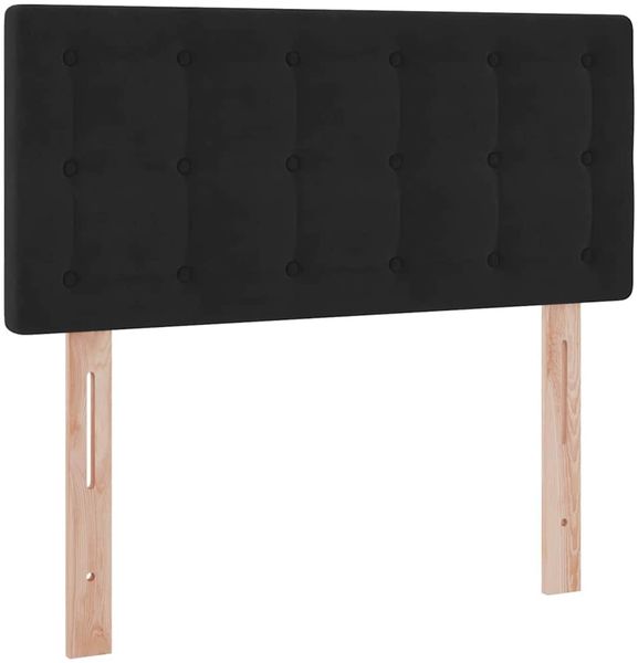 vidaXL LED-Speicherbett mit Matratze Schwarz 90 x 190 cm Samt 3371483 Bild 10