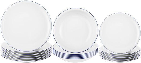 Seltmann Weiden Compact Blaurand Teller-Set 18-teilig