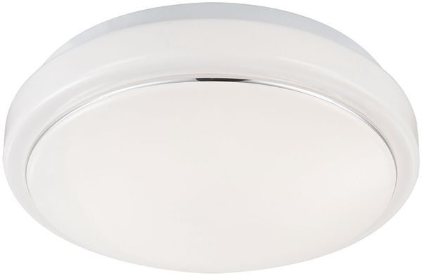 LED Deckenleuchte, dimmbar, Alu weiß, D 26 cm