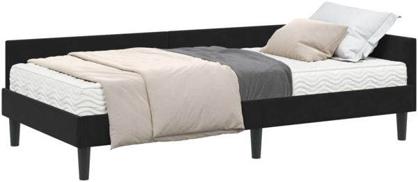 vidaXL Eckbettgestell mit Matratze Sonstiges 2 pcs Schwarz Samt 3393711