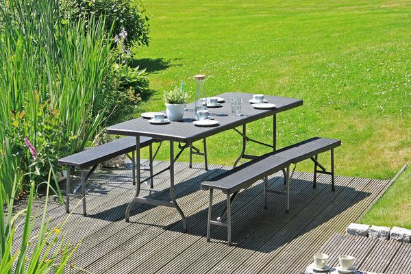 Garden Pleasure Tisch-Set VENTANA, 3-teilig schwarz