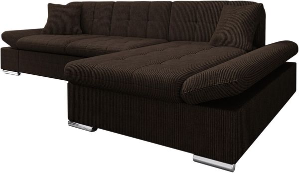 Ecksofa Malwi Cord (Farbe: Poso 06, Seite: Rechts)