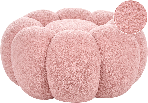 Pouf BEAUFORT Bouclé Rosa