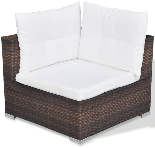vidaXL 10-tlg. Garten-Lounge-Set mit Auflagen Poly Rattan Braun 41875 Bild 7