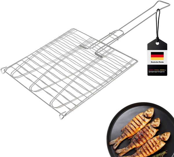 Fischgriller 3fach / Edelstahl / ca. 59 x 27,5 cm / Fischbräter