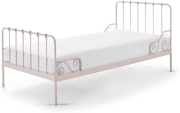 Metallbett Kamenka 205x95x90 Einzelbett Metall rosa