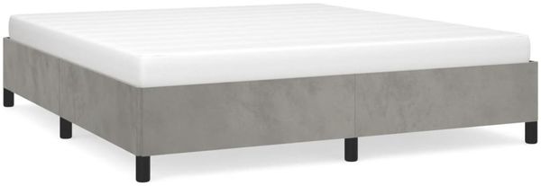Doppelbett, Bettgestell Modernen ohne Matratze Hellgrau 160x200 cm Samt d2523e