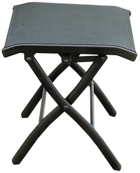 Gartenhocker Andy aus Textilene, Schwarz, 46 x 40 x 42 cm