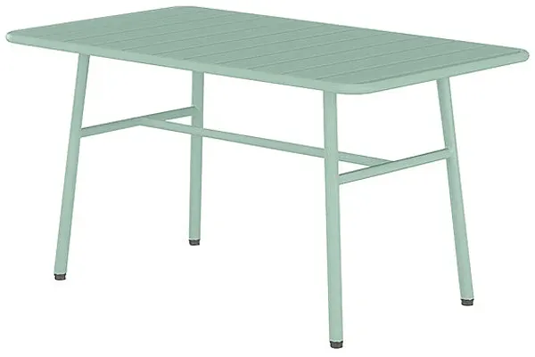 Vente-unique - MIRMANDE Gartensitzgruppe Metall Grün - B 50 cm x H 47 cm x L 89 cm
