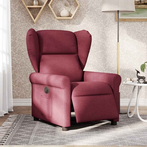 vidaXL Relaxsessel Elektrisch Weinrot Stoff 3303357