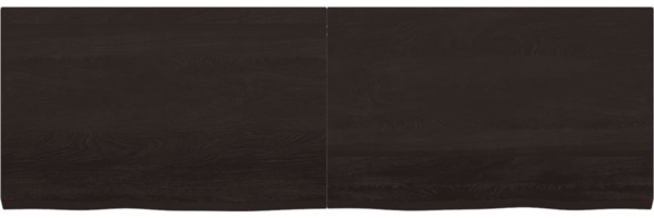vidaXL Tischplatte Dunkelbraun 160x50x(2-4)cm Massivholz Eiche 3156448