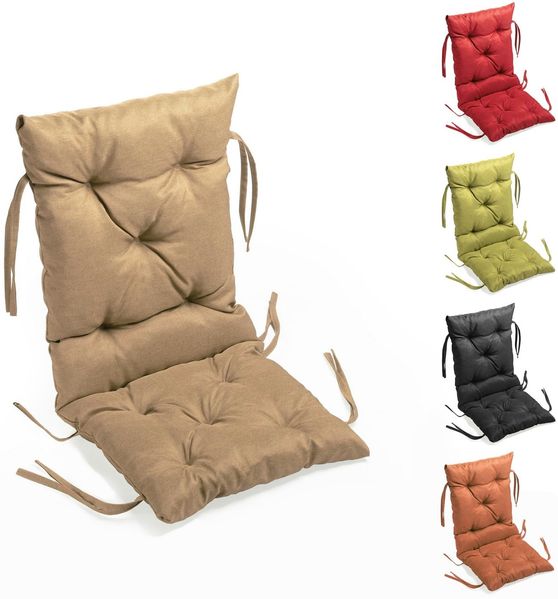 sunnypillow Bankauflage Bankauflage Stuhlkissen viele Farben und Größen zur Auswahl, 40 cm x 40 cm x 40 cm sandfarben