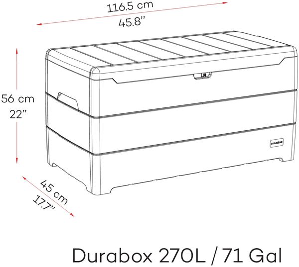 VCM Duramax 921122 117 x 45 x 58 cm Bild 6