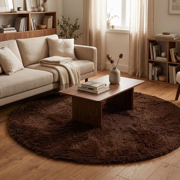 Pergamon Hochflor-Teppich Hochflor Shaggy Teppich Fluffy Rund, Rund, Höhe: 40 mm