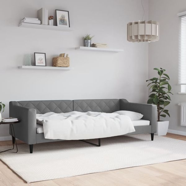 vidaXL Tagesbett Dunkelgrau 90x200 cm Stoff 354162