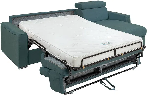 Vente-unique - VIZIR Sofa Stoff Blau - B 223 cm94 cm x H 110 cm95 cm x L 302 cm Bild 5