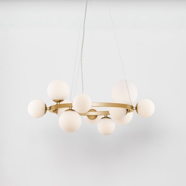 Nova Luce 9028856 ODILLIA Pendelleuchte 11-flammig Gold Weiss G9