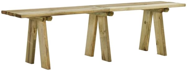 Gartenbank, Sitzbank 160 cm Massivholz Kiefer Imprägniert