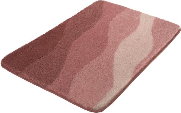 Kleine Wolke Badematte Malena, Höhe 20 mm, rutschhemmend beschichtet, fußbodenheizungsgeeignet, Polyacryl, rechteckig, Badteppich, modernes Wellen Design, Farbverlauf, waschbar