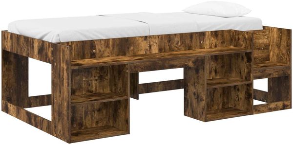 vidaXL Kinderbettgestell mit Stauraum Geräucherte Eiche 98,5 x 200 cm 3422615 Bild 2