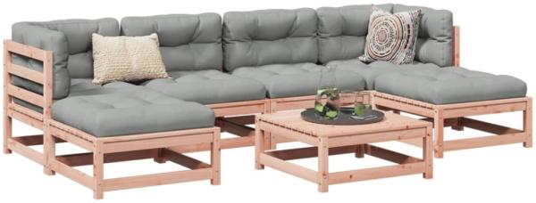 vidaXL 7-tlg. Garten-Sofagarnitur mit Kissen Massivholz Douglasie 3295824