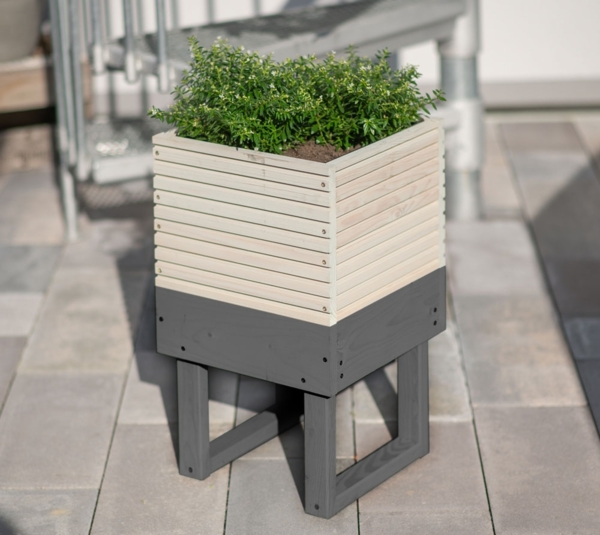 Westmann Holz Pflanzkübel Kathleen | Taupe |