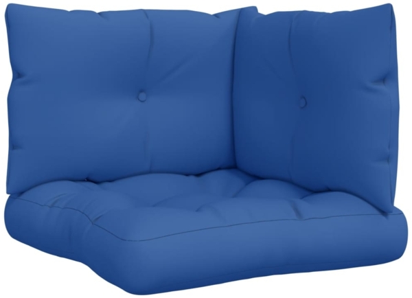 vidaXL Palettenkissen 3-tlg. Königsblau Stoff 360866