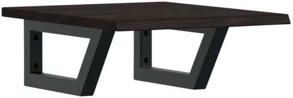 vidaXL Waschtischplatte mit Halterung Stahl und Massivholz Eiche 3302575