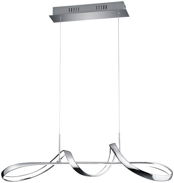 LED Pendelleuchte PERUGIA Metall Silber Chrom mit 3 Stufen Dimmer, Breite 81cm Bild 2