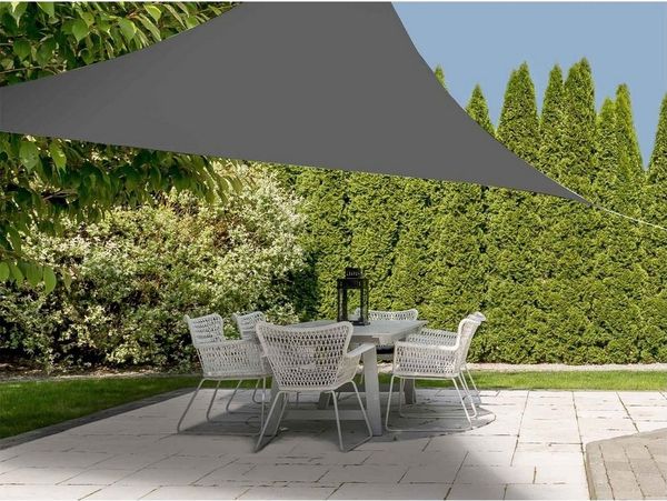 HAC24 Sonnensegel Sonnenschutz Wasserabweisend Dunkelgrau Polyester, (1-tlg), 3 x 3 x 3 m, Dreieck