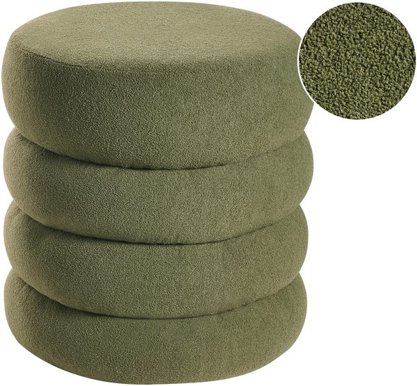 Pouf SUMPTER Bouclé Grün