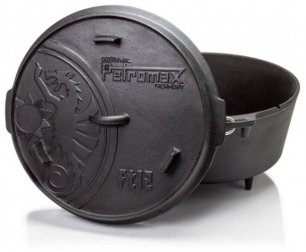Petromax Feuertopf ft12 mit Füßen 10,8 Liter Gusseisen 42 x 24 x 36,8 cm Dutch Oven