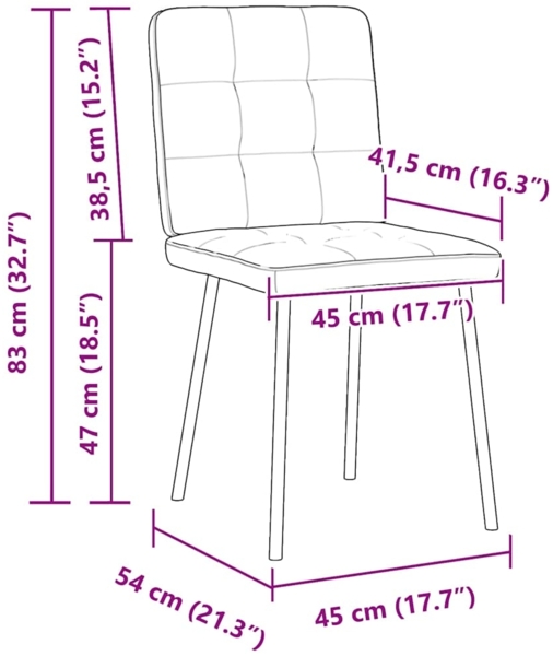 vidaXL Esszimmerstühle 6 Stk. Gelb Samt 3315434 Bild 8