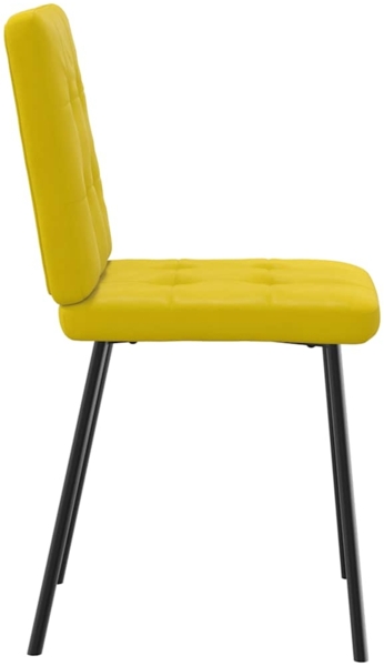 vidaXL Esszimmerstühle 6 Stk. Gelb Samt 3315434 Bild 4