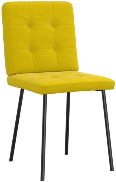 vidaXL Esszimmerstühle 6 Stk. Gelb Samt 3315434 Bild 3