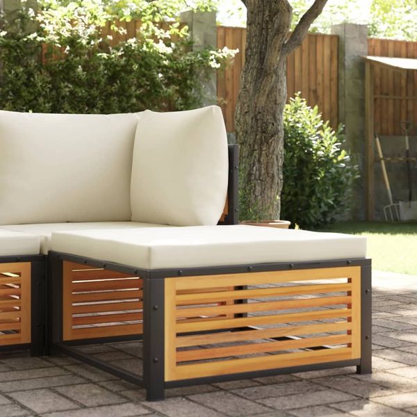 vidaXL Gartenhocker mit Kissen 68x68x30 cm Massivholz Akazie 367647