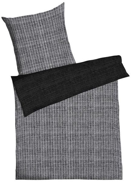 Kaeppel Wendebettwäsche Eternity Combo Bettwäsche, Satin mit seidigem Glanz, Streifen-Design, Mako-Satin, 3 teilig