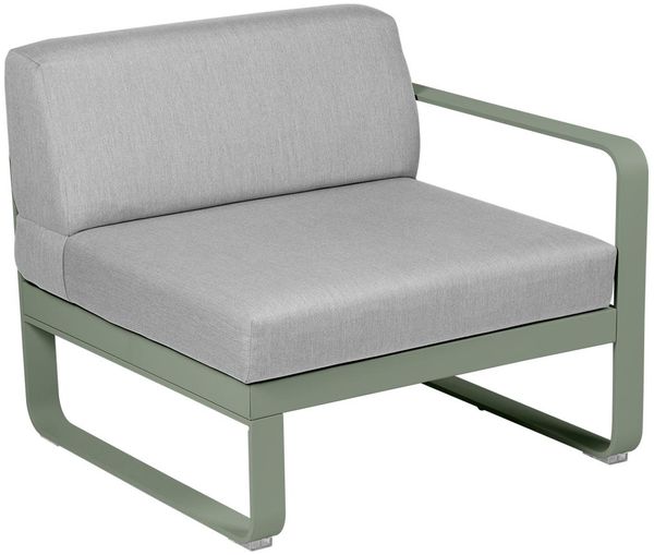 Bellevie Lounge 1-Sitzer Modul 82 Kaktus 79 Flanellgrau Rechts