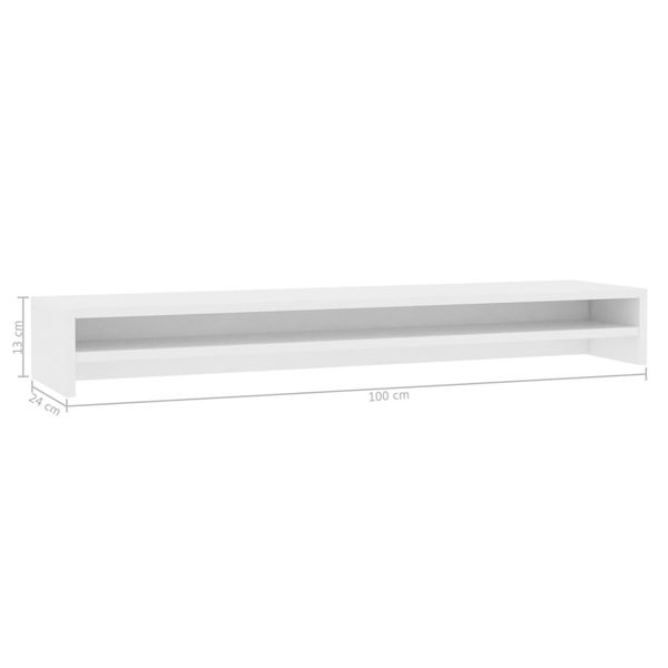 vidaXL Monitorständer Weiß 100x24x13 cm Holzwerkstoff 800333 Bild 6