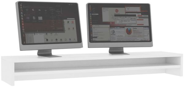 vidaXL Monitorständer Weiß 100x24x13 cm Holzwerkstoff 800333 Bild 3