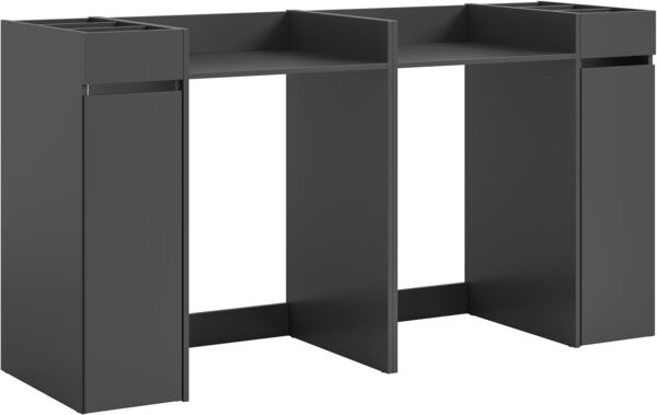 Waschmaschienenumbau Set (B/H/T: 190x101x60 cm) in anthrazit Nachbildung