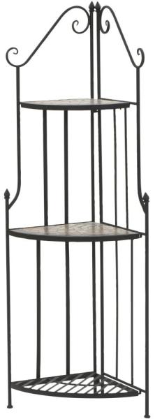 Eckregal >Prato< in matt schwarz, mehrfarbig - 36x141,5x36 (BxHxT)