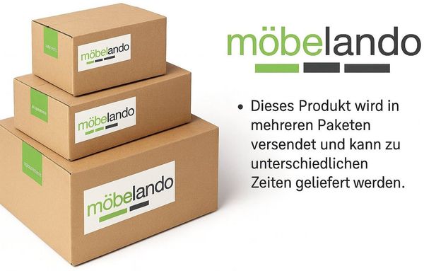 House Nordic Couchtisch in Hellgrau, MDF, Zement - 80x35x120cm (BxHxT)