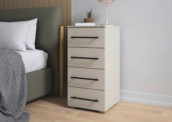 rauch Schubkastenkommode Sideboard Schubladenkommode AVOLA mit Dekorfront (Breite 40 cm inkl. Soft-Close-Funktion), mit 4 geräumigen Schubladen für viel Stauraum MADE IN GERMANY